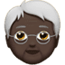 🧓🏿 older person: dark skin tone display on Apple